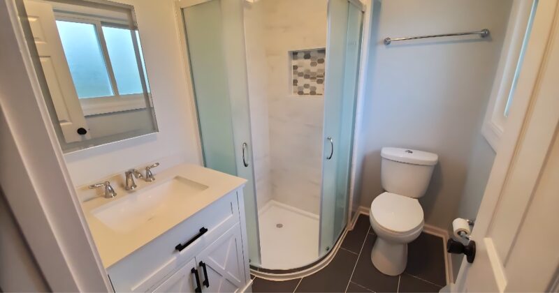 Optimizing Bathroom Space - Corner Access Showers